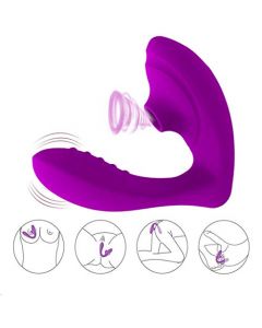 Clitoral Sucking Vibrator, G Spot Clit Dildo Vibrators Waterproof, Rechargeable Clitoris Stimulator with 10 Suction & Vibration Patterns