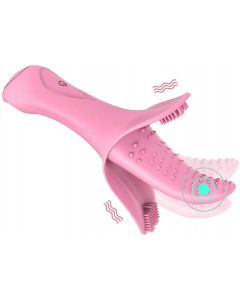 Tongue Vibribor Toy for Sex Women, 10-Frequency Vibrating Stick Massager for Female Clitoris Flirting and G-Spot Stimulation