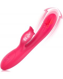 Waterproof Rabbit Vibrator G Spot Dildo Vibrator for Women with Strong 10 Vibrations