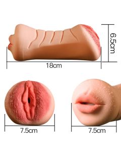 Double Experience Realistic Men's Casual Decompression M-asturabation Cup Pocket Pussy Toys for Men