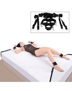Fetish Under Bed Restraint Kit with Hand Cuffs Ankle Cuff Bondage Collection For Male Female Couple