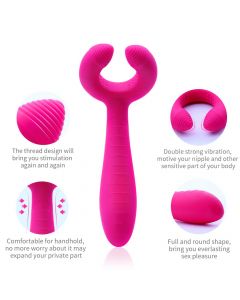 G-Spot Rabbit Waterproof Rechargeable 3 Motors Dildo Vibrator Adult Sex Toys