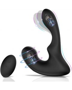 Wave-Motion Vibrating Prostate Massager Remote Controlled 9 Speeds G-Spot Vibrator Anal Sex Toy