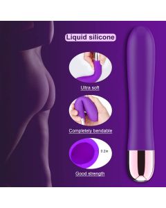 G Spot Vibrator for Vagina Stimulation, Ultra Soft Bendable Rechargeable Dildo Vibrator with 9 Vibration Patterns-Adult Sex Toys
