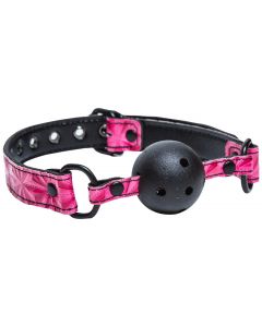 Adjustable Vinyl Ball Gag, Pink